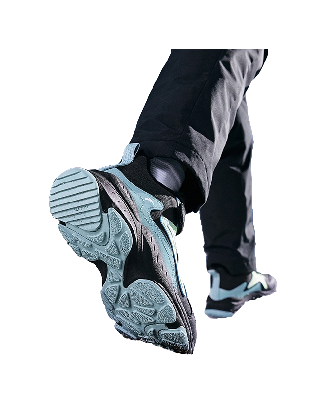 Antakids Synthetic Leather Slip Resistant Cushioning Breathable Mid top Kids Lifestyle Shoes Black Blue Kids  VJSNEAKER