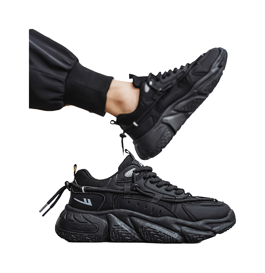 Warrior Warrior Anti-Slip Wear-Resistant Breathable Lightweight Height Increasing Warm Low-Top Chunky Sneakers Unisex 