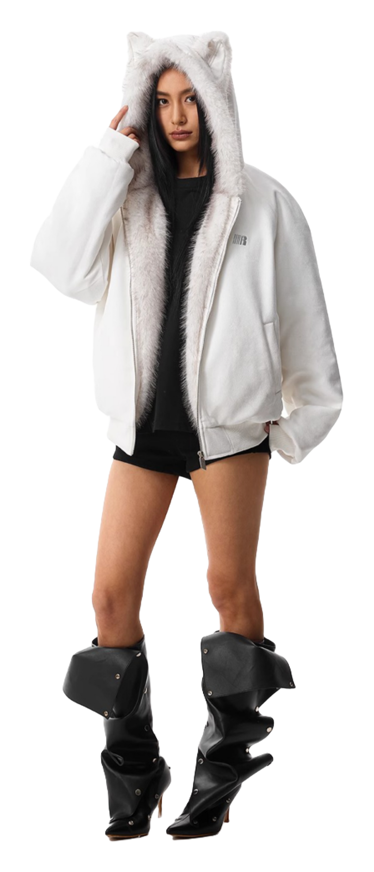 FDR Puffer Jackets Unisex Fur Collar Moderate  vjsneaker.com