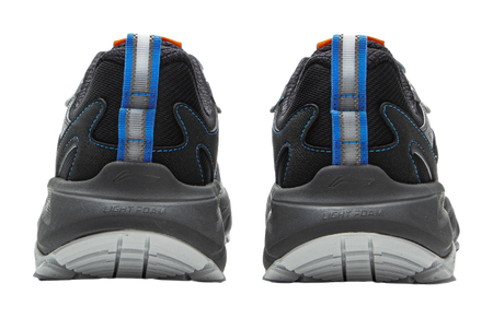 Li Ning Children's Outdoor Synthetic Leather Fashion, Leisure, Versatile, Simple Children's Outdoor Shoes Black and Grey Unisex  VJSNEAKER