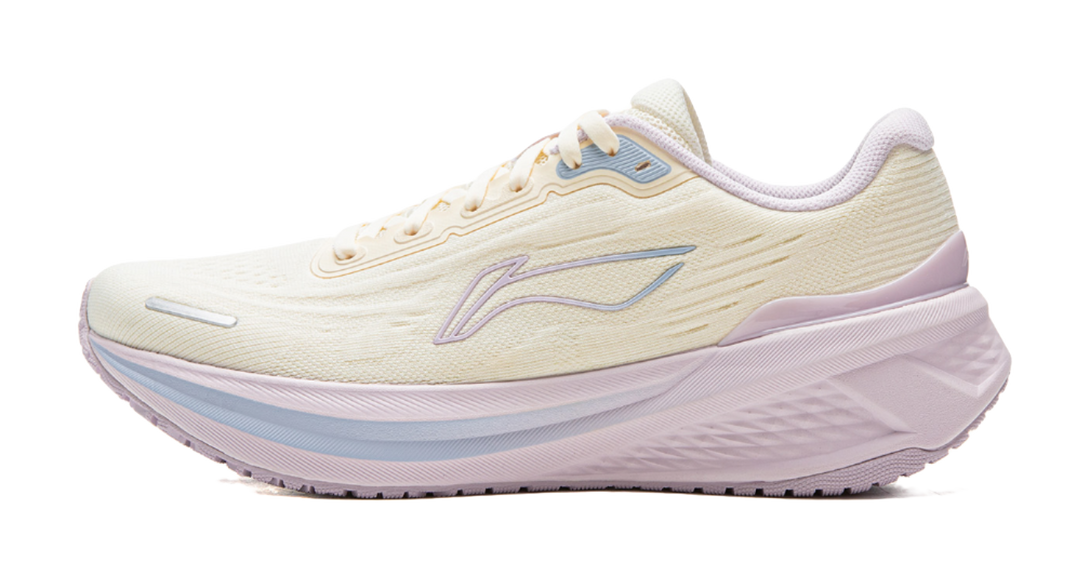 LiNing MINEPAIR 3.0 V2 Shock Absorbers Slip Resistant Abrasion Resistant Breathable Low Top Running Shoes Women's Ecru 