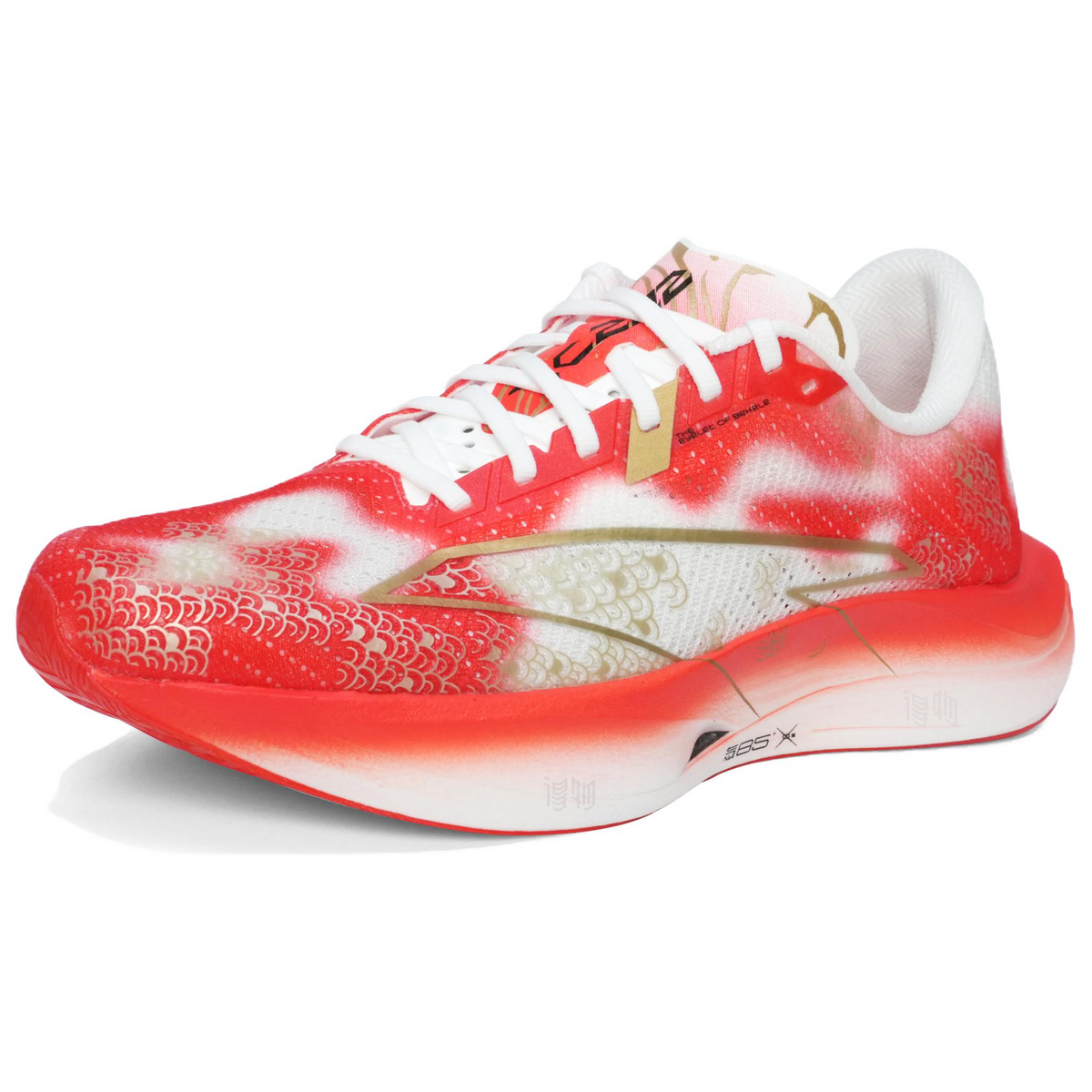 Anta C202 7.0 Cushioning Breathable Low top Marathon Racing Running Shoes Mens White Red  vjsneaker.com