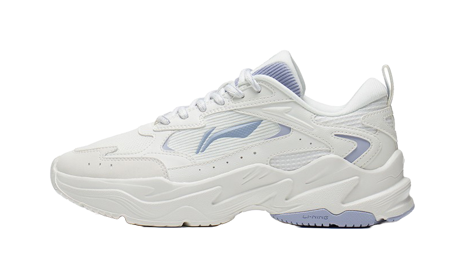 LiNing Stargazing Cushioning, Slip Resistant, Abrasion Resistant, Rebound Low top Running Shoes Women's White Blue 
