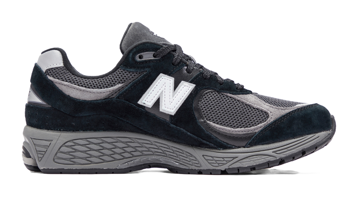 New Balance 2002R Black Dark Grey White  vjsneaker.com