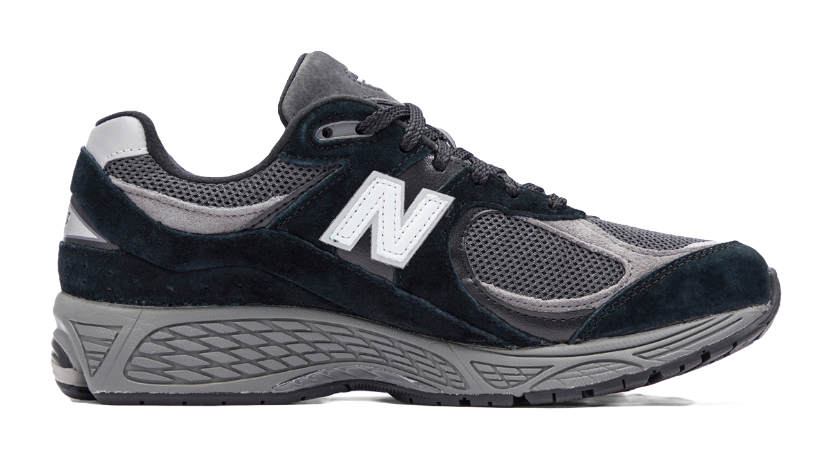 New Balance 2002R Black Dark Grey White  vjsneaker.com