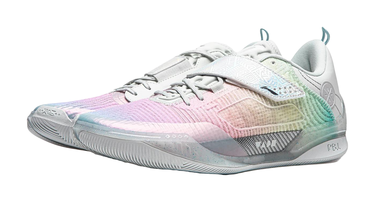 Li Ning Wade 808 4 Ultra Basketball Shoes Mens Low top Frost White/Soft Cherry Blossom Pink/Sky Blue  vjsneaker.com