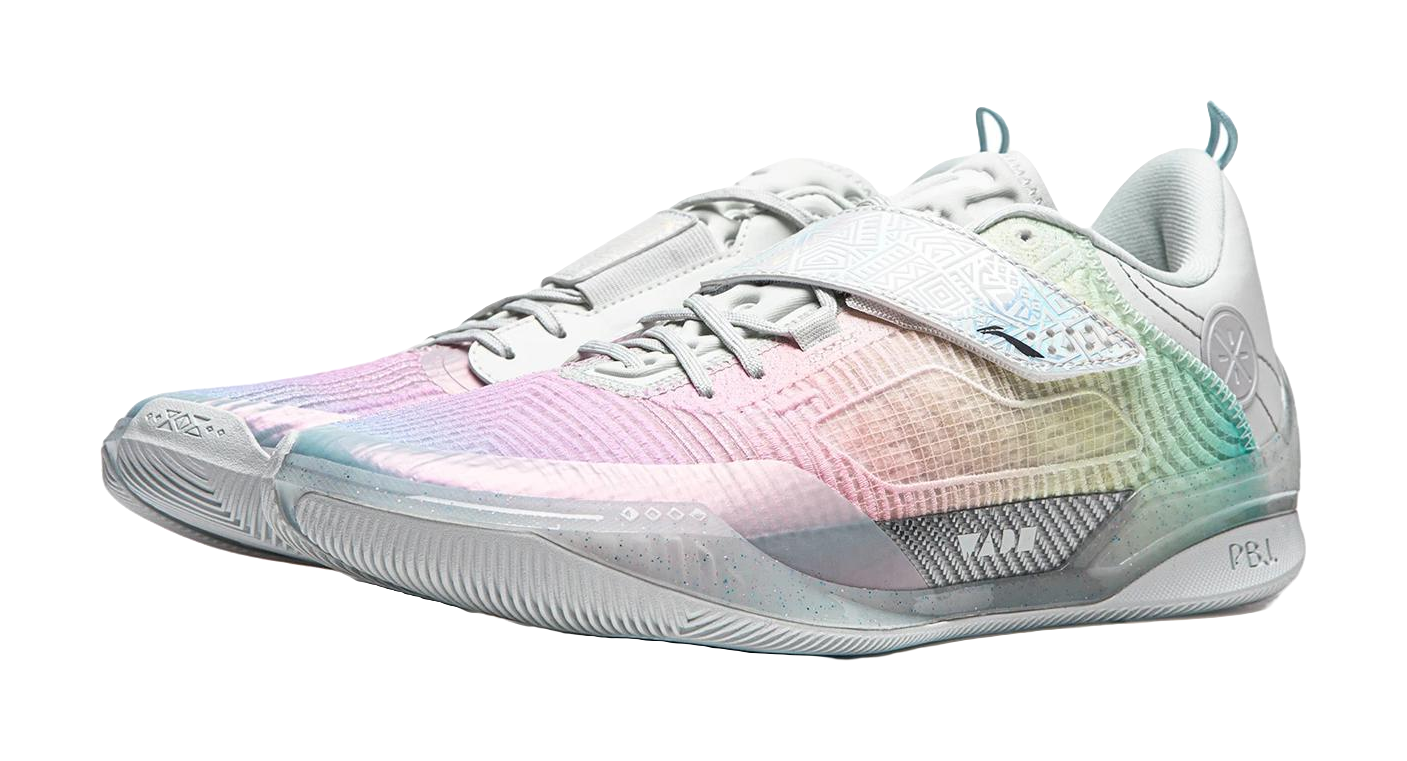 Li Ning Wade 808 4 Ultra Basketball Shoes Mens Low top Frost White/Soft Cherry Blossom Pink/Sky Blue  vjsneaker.com
