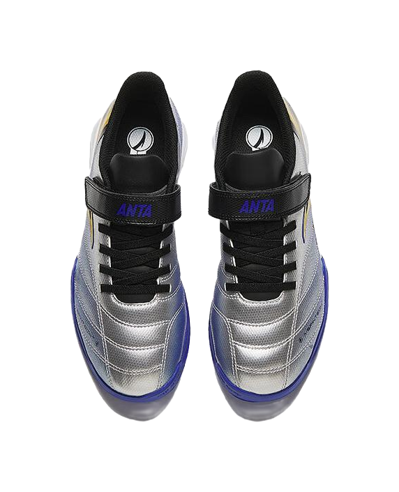 Antakids Low top Kids Soccer Shoes Silver Black Blue Kids  VJSNEAKER