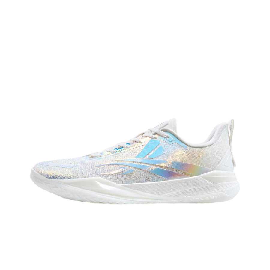 Volanti 911 Rocket Air unisex basketball shoes in mercury white with blue accents