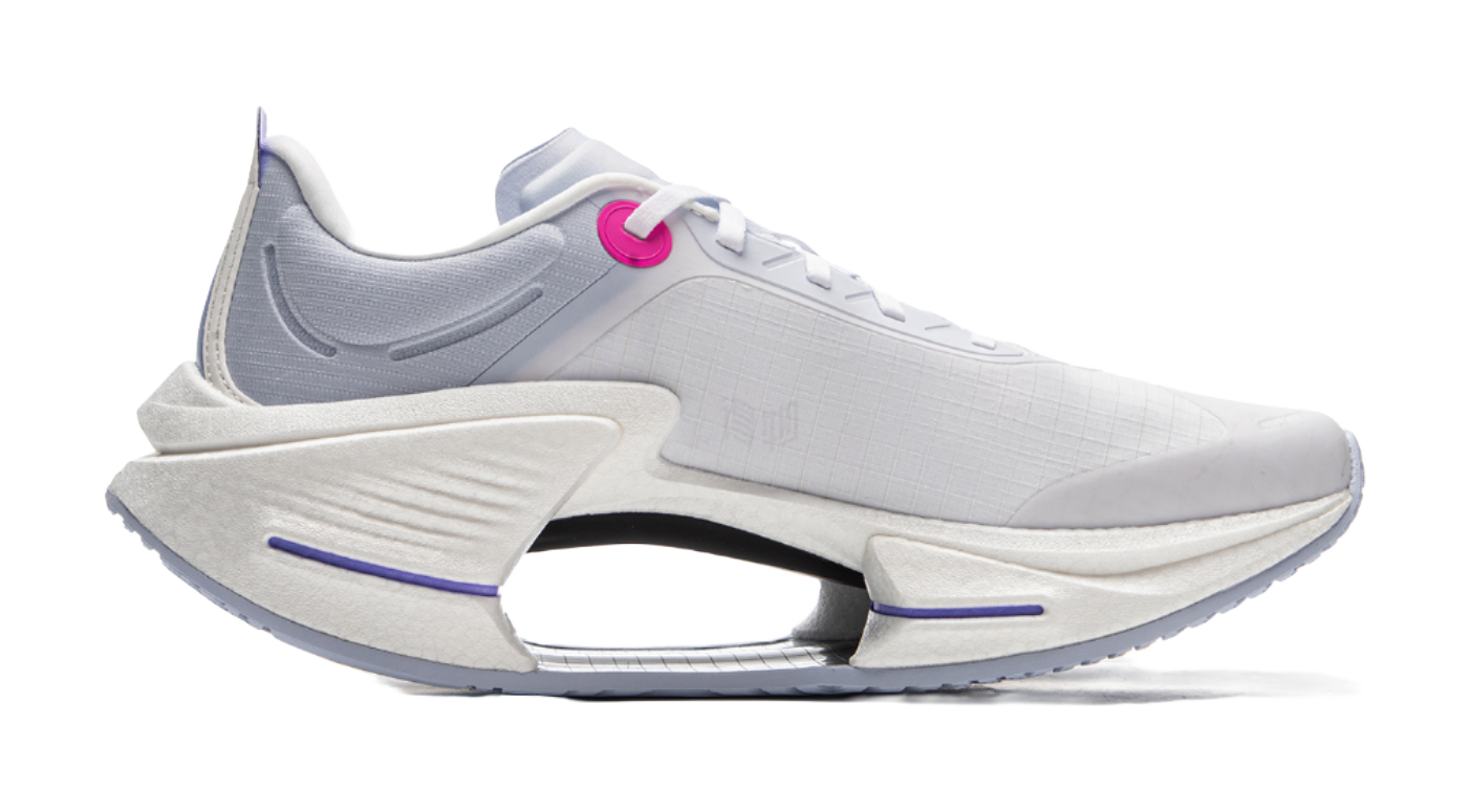 Li Ning Shadow 3 Essential Low top Racing Running Shoes Mens White Purple  VJsneaker