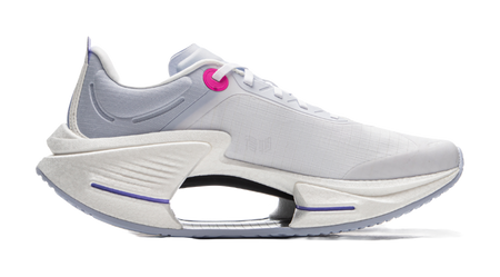 Li Ning Shadow 3 Essential Low top Racing Running Shoes Mens White Purple  VJsneaker