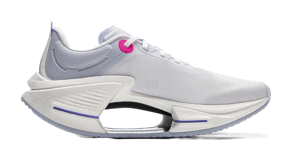 Li Ning Shadow 3 Essential Low top Racing Running Shoes Mens White Purple  VJsneaker