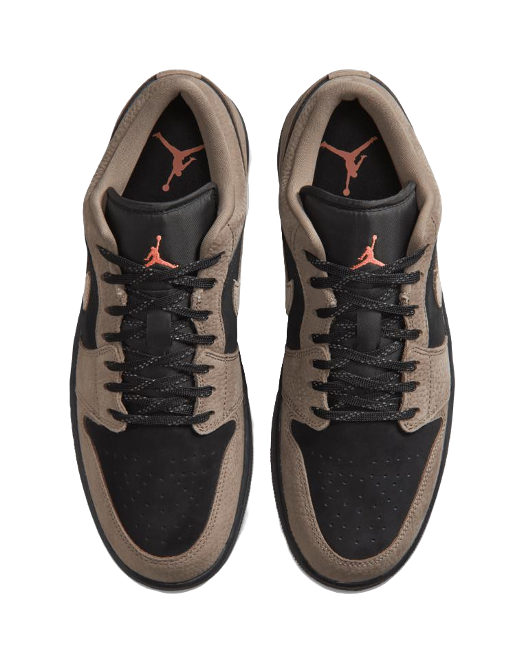 Jordan Air Jordan 1 Low top Vintage Basketball Shoes Unisex Brown Black  vjsneaker.com