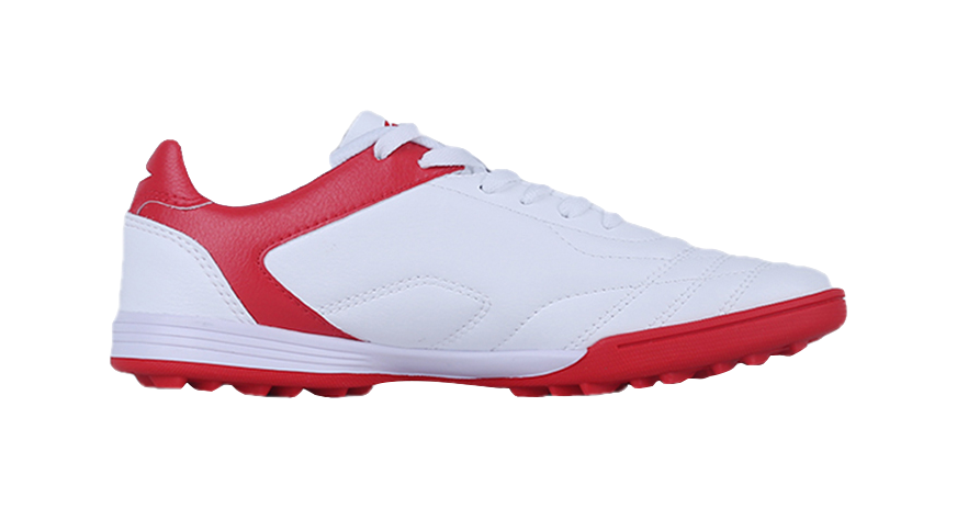 LiNing TF Slip Resistant Cushioning Abrasion Resistant Low Top Soccer Shoes White Red Kids  VJSNEAKER