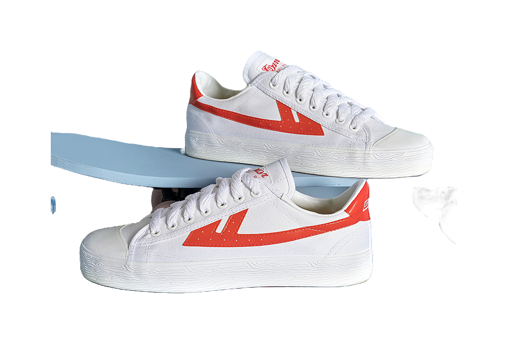 WARRIOR Canvas Shoes Unisex Low top White Red 