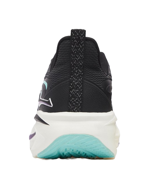 Erke Toss Neutral Force Shock Absorbers Slip Resistant Abrasion Resistant Low top Running Shoes Men's Black Purple 