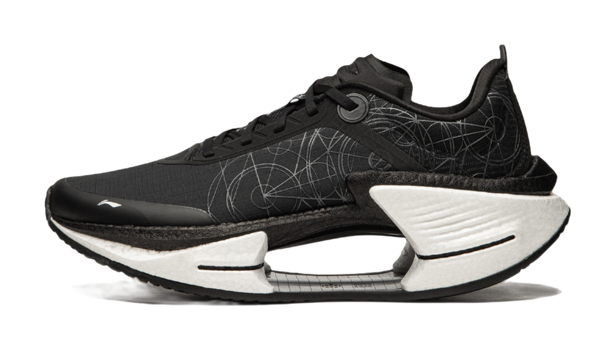 Li Ning Shadow 3 Essential Cushioning Support Rebound Low top Running Shoes Mens Black  VJsneaker