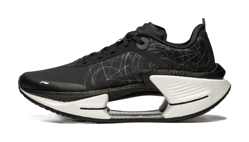 Li Ning Shadow 3 Essential Cushioning Support Rebound Low top Running Shoes Mens Black  VJsneaker