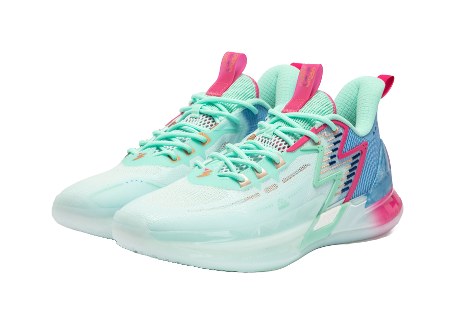 361° BIG3 4.0 PRO Cushioning Slip Resistant Abrasion Resistant Rebound Low top Basketball Shoes Mens Blue  vjsneaker.com