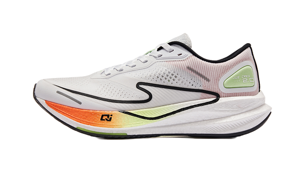 Erke Dust 2.0 Shock Absorbers Rebound Low top Marathon Training Long Distance Running Shoes Men's White Green 