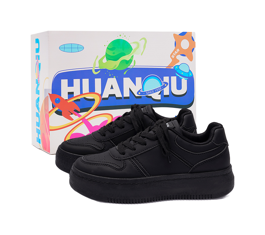 HUANQIU Air Force 1 Coverage Lightweight Height Increasing Low top Skateboard Shoes Women's 