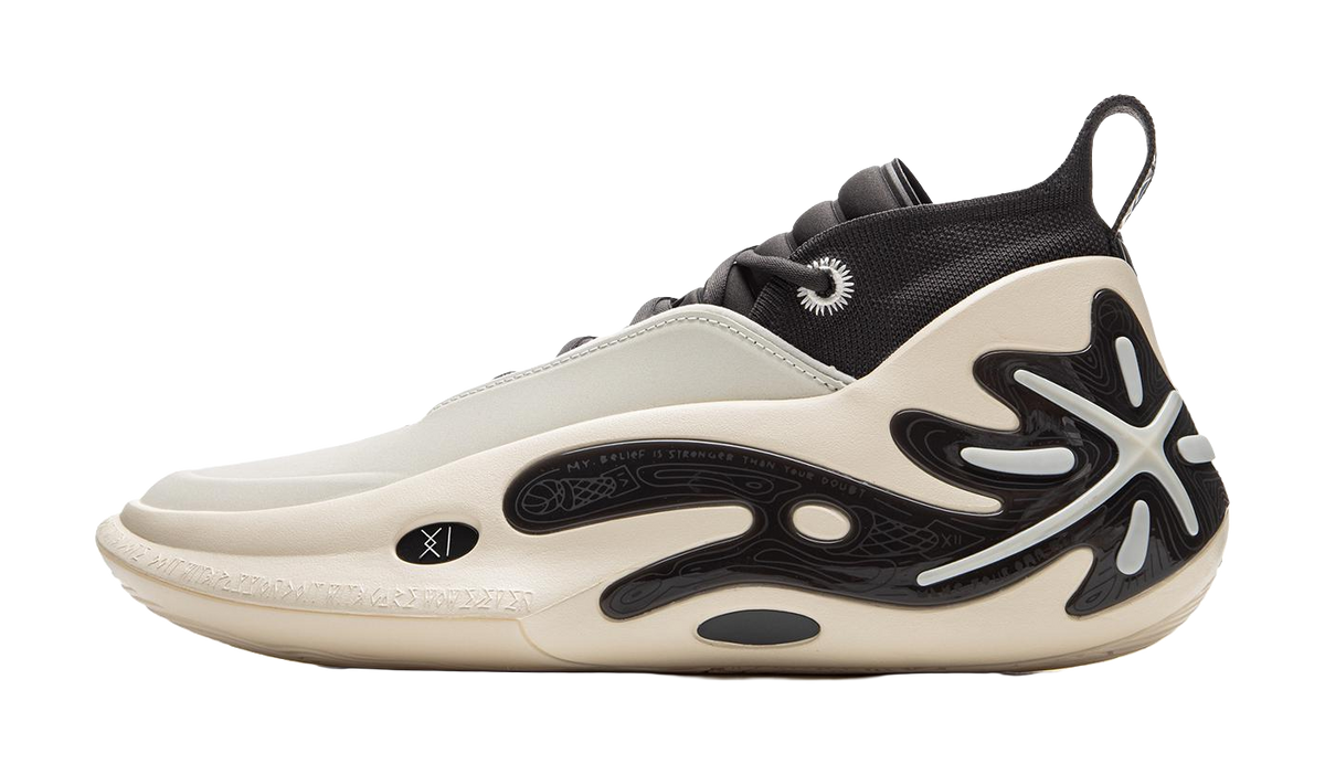 Li Ning WOW11 Basketball Shoes Mens Mid top White Black  VJSNEAKER