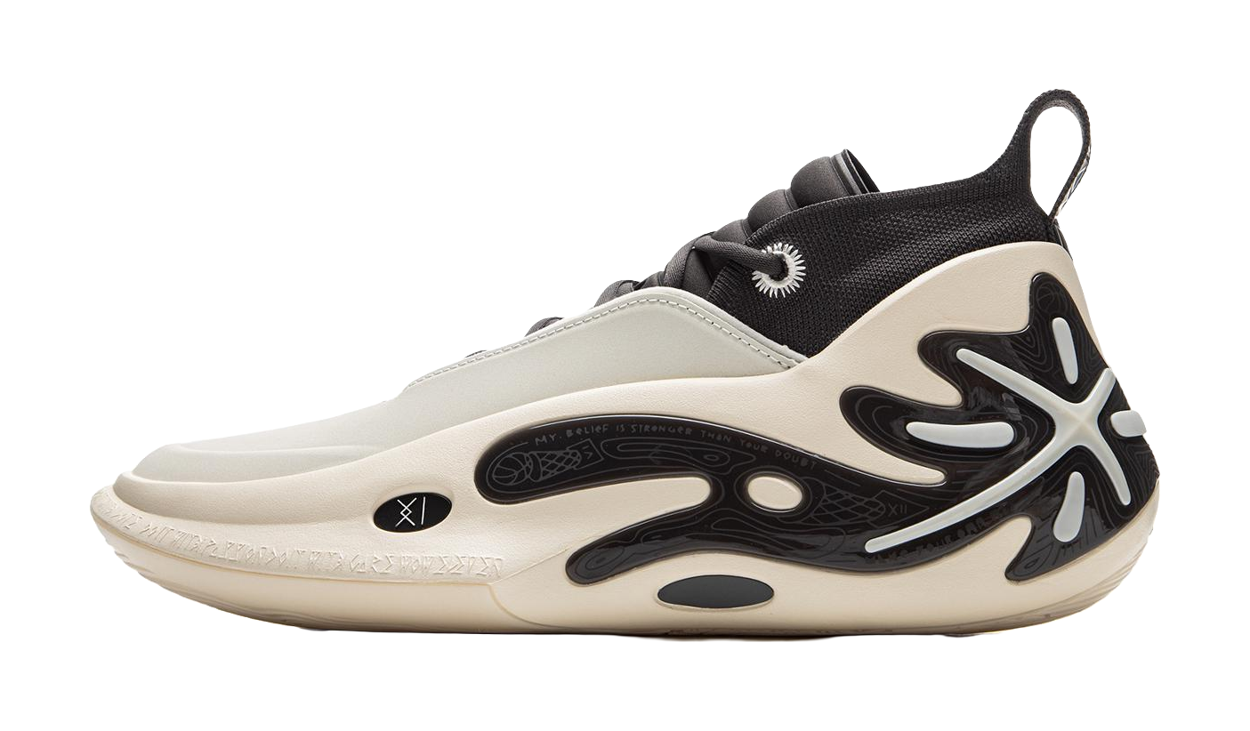 Li Ning WOW11 Basketball Shoes Mens Mid top White Black  VJSNEAKER