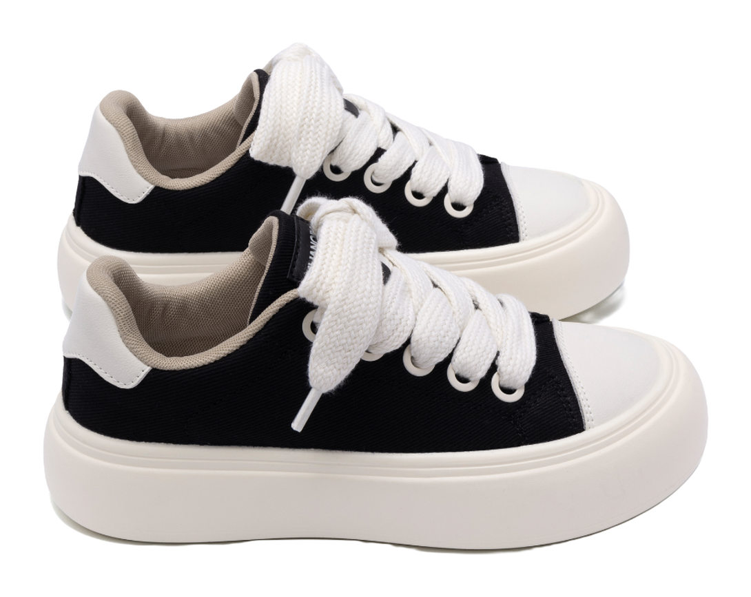 HUANQIU Coverage Slip Resistant Lightweight Height Increasing Low top Skateboard Shoes Men's Black 