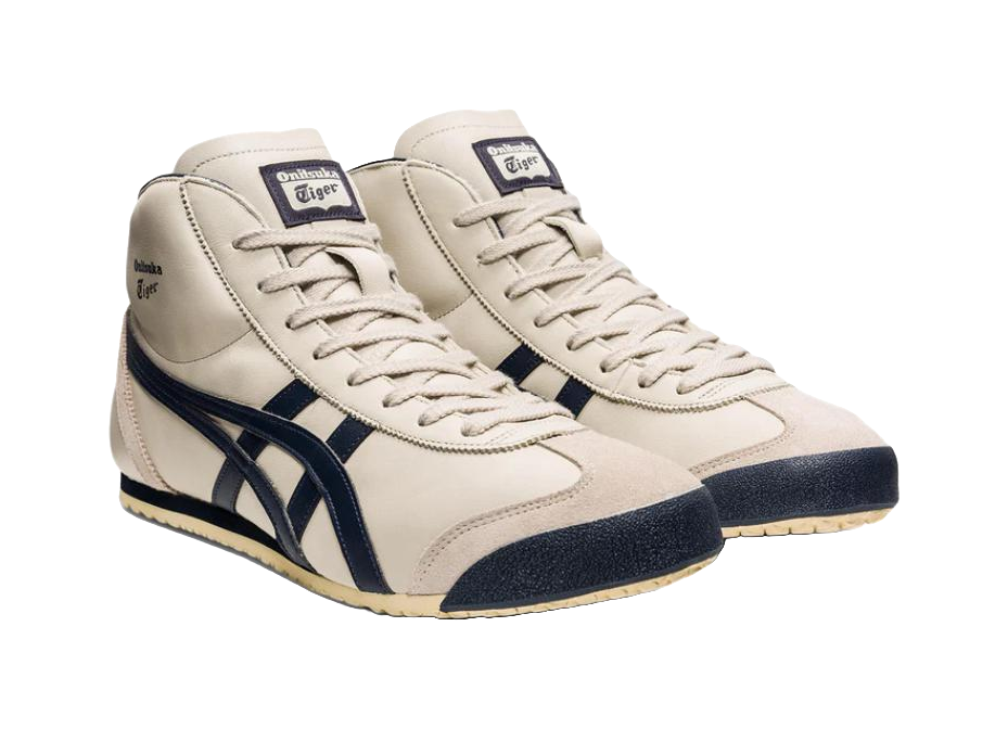 Onitsuka Tiger Mexico Mid Runner Birch Indian Ink  vjsneaker.com