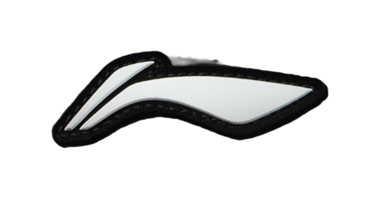 Li Ning white logo on black down jacket chest