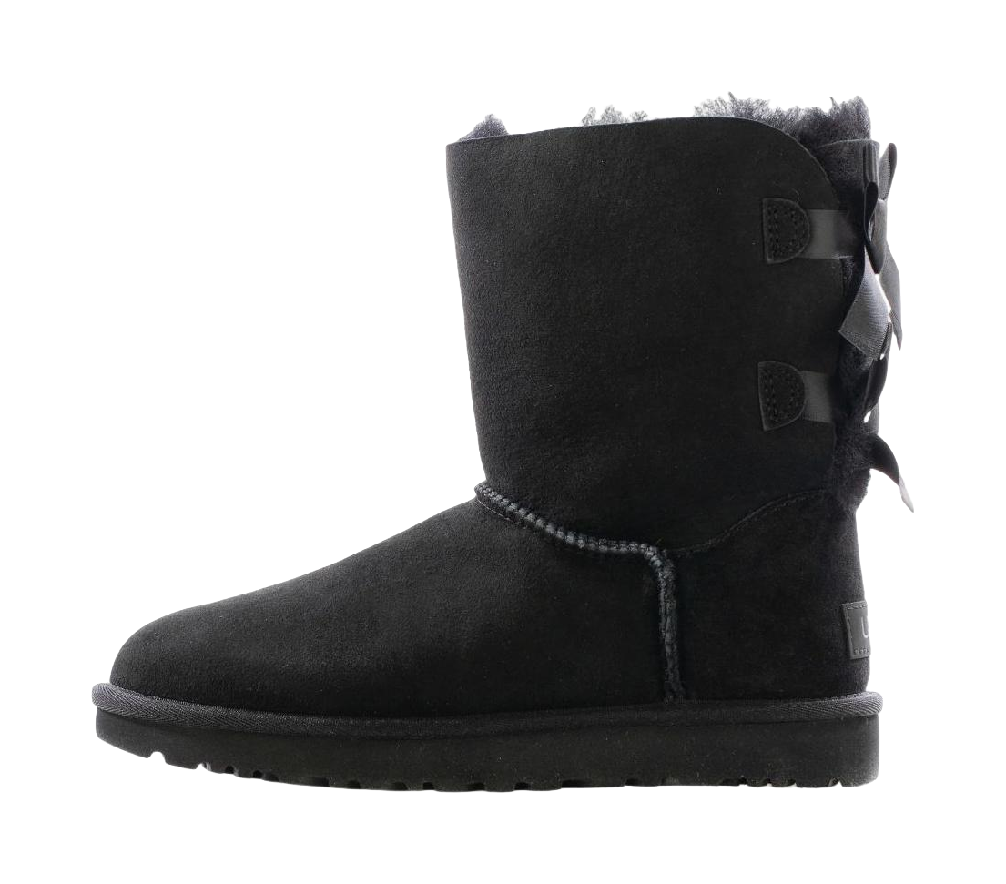 UGG Bailey Bow Ii Boot Black Womens  vjsneaker.com