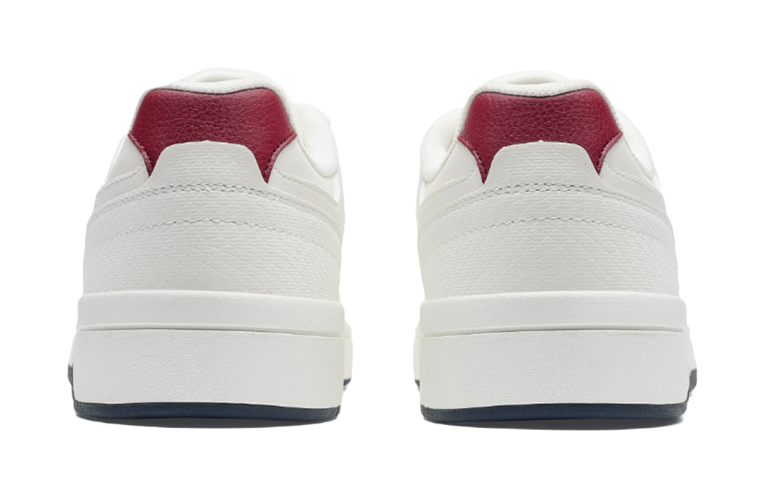 XTEP Clover White 3.0 Air Force 1 Wear resistant And Lightweight Low top Skateboard Shoes Men's White Red 