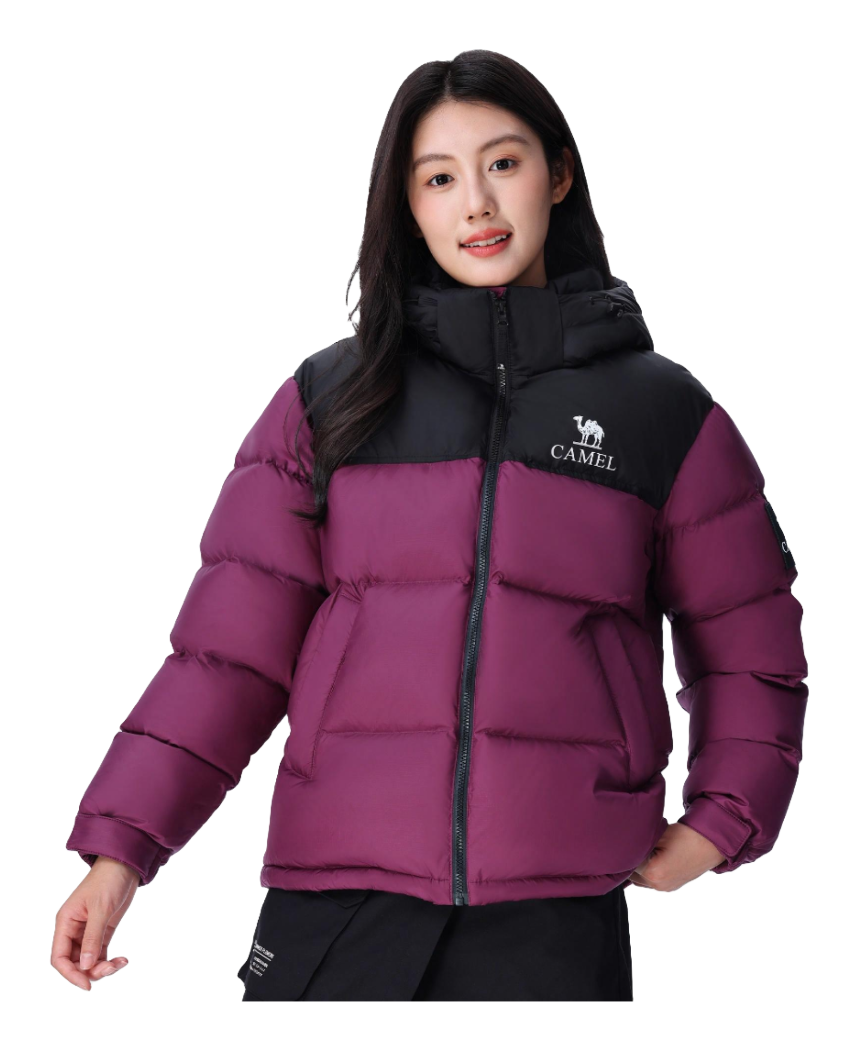 CAMEL Warm Fleece Collection Down Jacket Unisex  vjsneaker.com