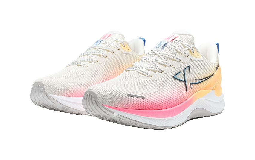 XTEP Stride ET Rebound Wear-Resistant Slip-Resistant Low-Top Training Running Shoes Men's White Pink 