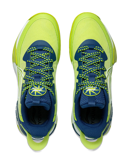 Li Ning YOUNG Fengying 2.0 Low top Childrens Basketball Shoes Green Blue Unisex  VJSNEAKER