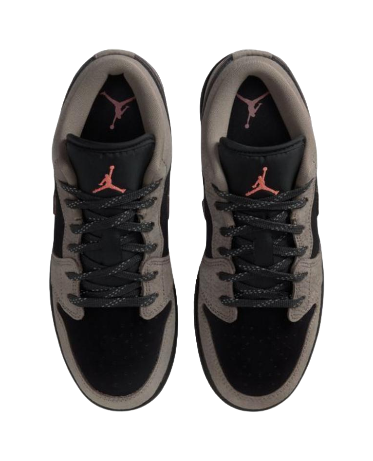 Jordan Air Jordan 1 Low top Childrens Basketball Shoes Brown Black Unisex  vjsneaker.com