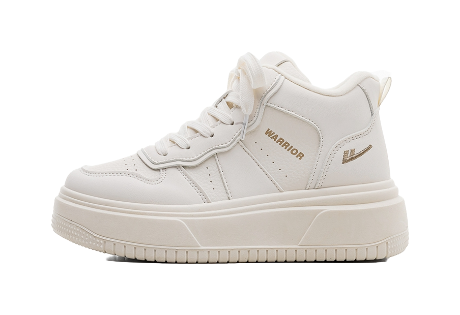 Warrior White Sneakers Height Increasing Low top Skateboard Shoes Women's 