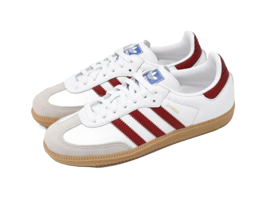 Adidas Samba Og White Burgundy Gum  vjsneaker.com