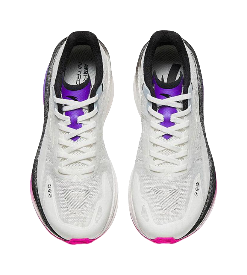 Anta Cushioning Anti-Slip And Wear-Resistant Low-Top Casual Running Shoes Men's White Black 