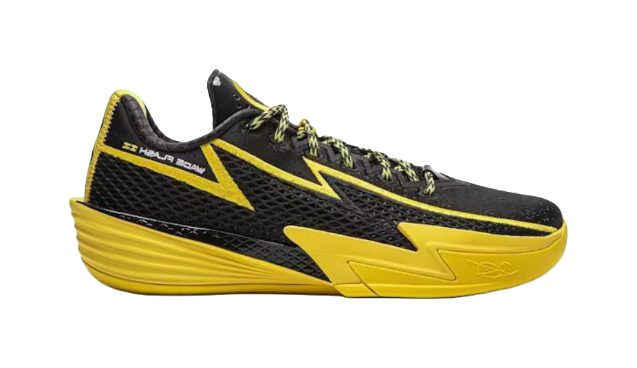 Li Ning Abrasion Resistant Cushioning Abrasion Resistant Cushioning Low top Basketball Shoes Mens Black Yellow  vjsneaker.com