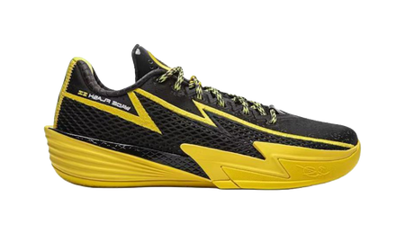 Li Ning Abrasion Resistant Cushioning Abrasion Resistant Cushioning Low top Basketball Shoes Mens Black Yellow  vjsneaker.com