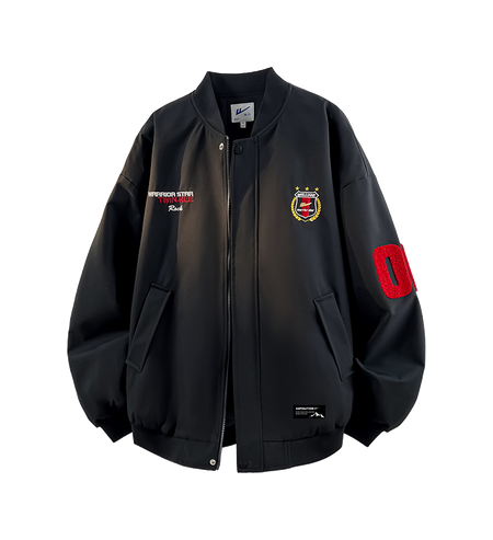 Warrior Revival Tide Cloud Sail Series Autumn and Winter Versatile Digital Loose Casual Plus Cotton Thick Long Sleeve Cotton Jacket Cotton Coat Baseball Jacket Unisex  VJSNEAKER