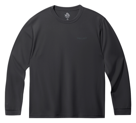 Boxi and PELLIOT outdoor quick drying Polartec power dry, sweat absorbing, breathable, quick drying, casual sports base, comfortable and versatile interior, autumn top, hoodie, round neck, couple's T-shirt, unisex  vjsneaker.com