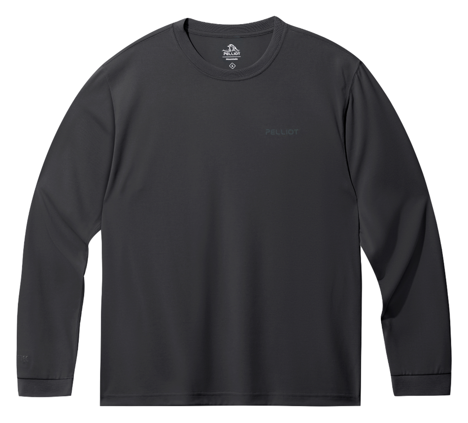 Boxi and PELLIOT outdoor quick drying Polartec power dry, sweat absorbing, breathable, quick drying, casual sports base, comfortable and versatile interior, autumn top, hoodie, round neck, couple's T-shirt, unisex  vjsneaker.com