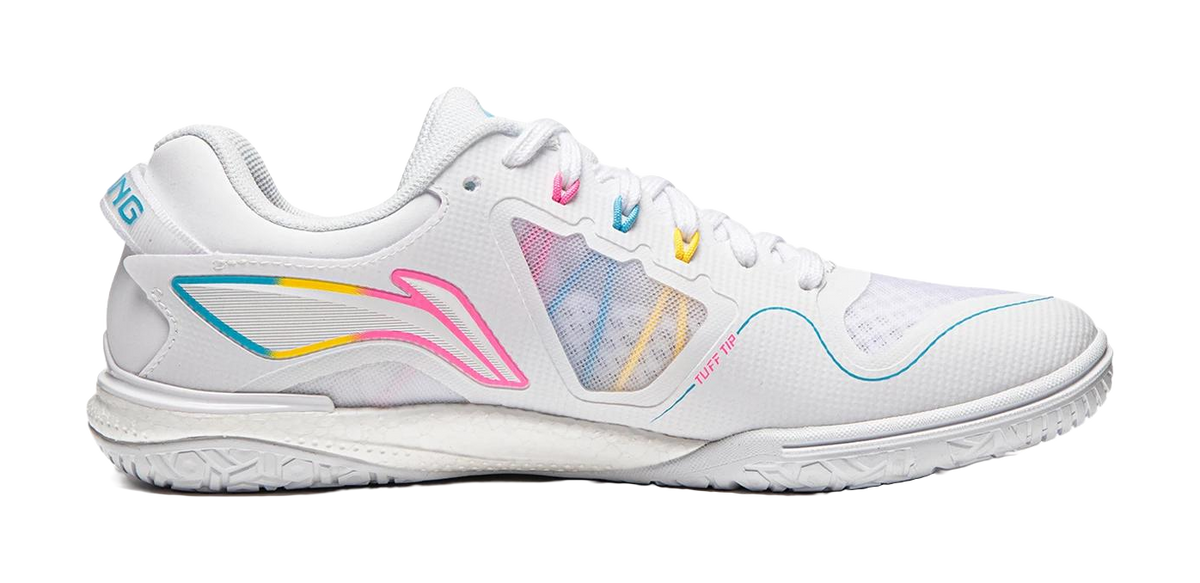 Li-Ning Kirin 3.0 "White/Pink/Yellow" APPU029-2 - Table Tennis Shoe Unisex White