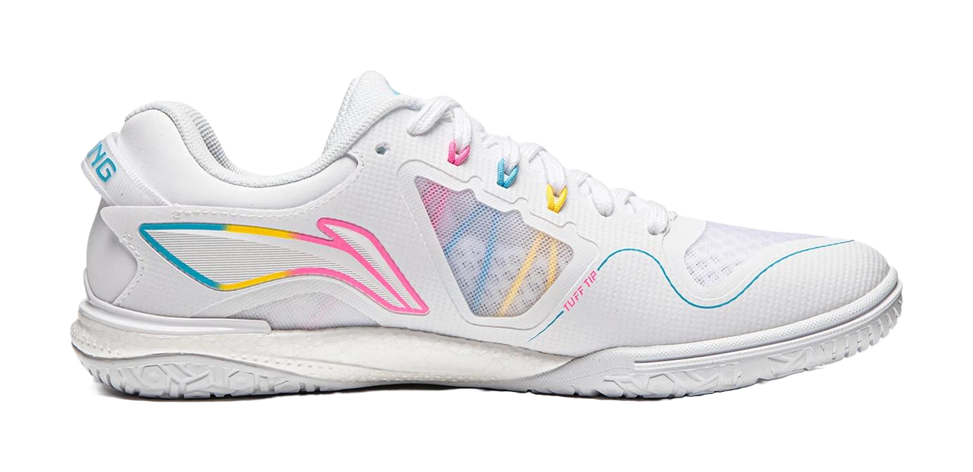 Li-Ning Kirin 3.0 "White/Pink/Yellow" APPU029-2 - Table Tennis Shoe Unisex White