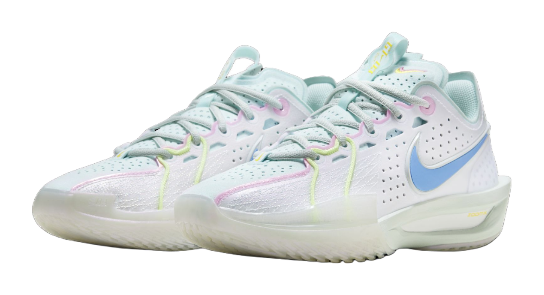 Nike G.T. Cut 3 EP White Aquarius Blue Pink Womens  vjsneaker.com