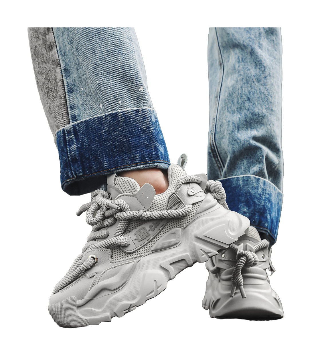 ZHR Abrasion Resistant, Breathable, Lightweight, Height Increasing Chunky Sneakers Unisex 