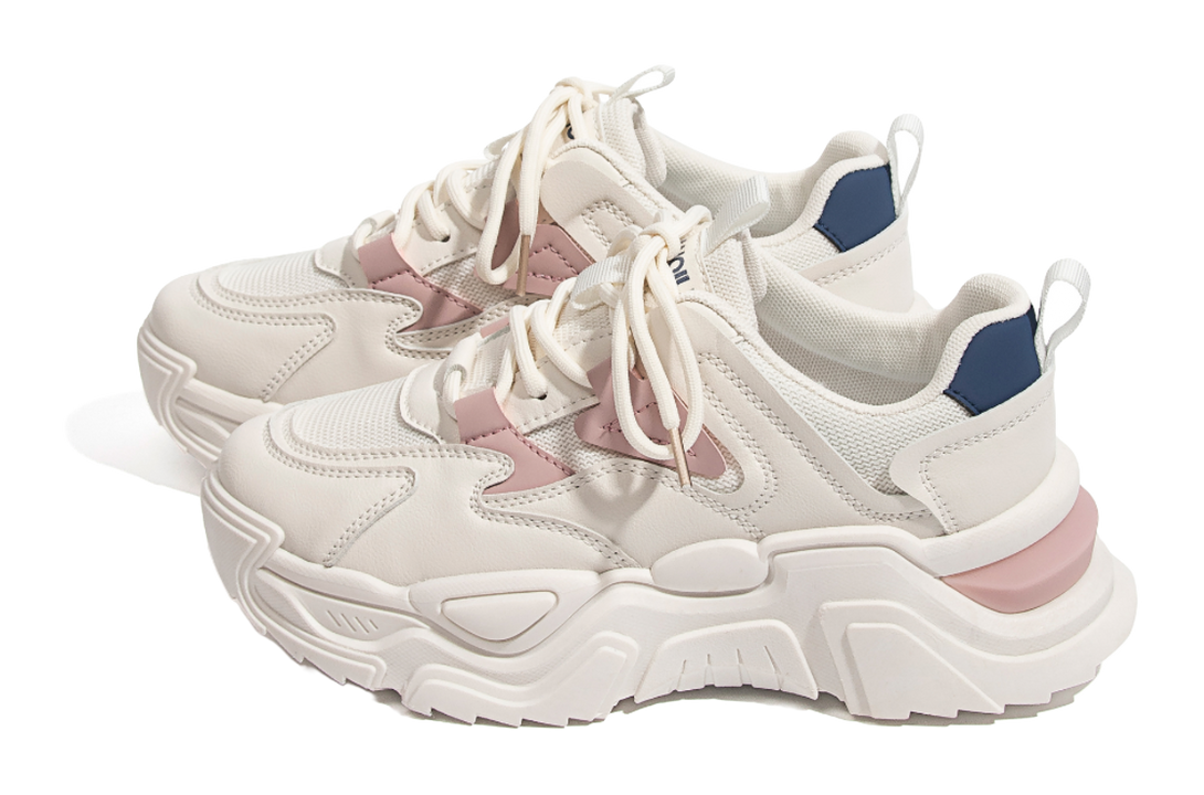 HUANQIU Casual Shoes Abrasion Resistant Breathable Coverage Height Increasing Thermal Low top Chunky Sneakers Women's 