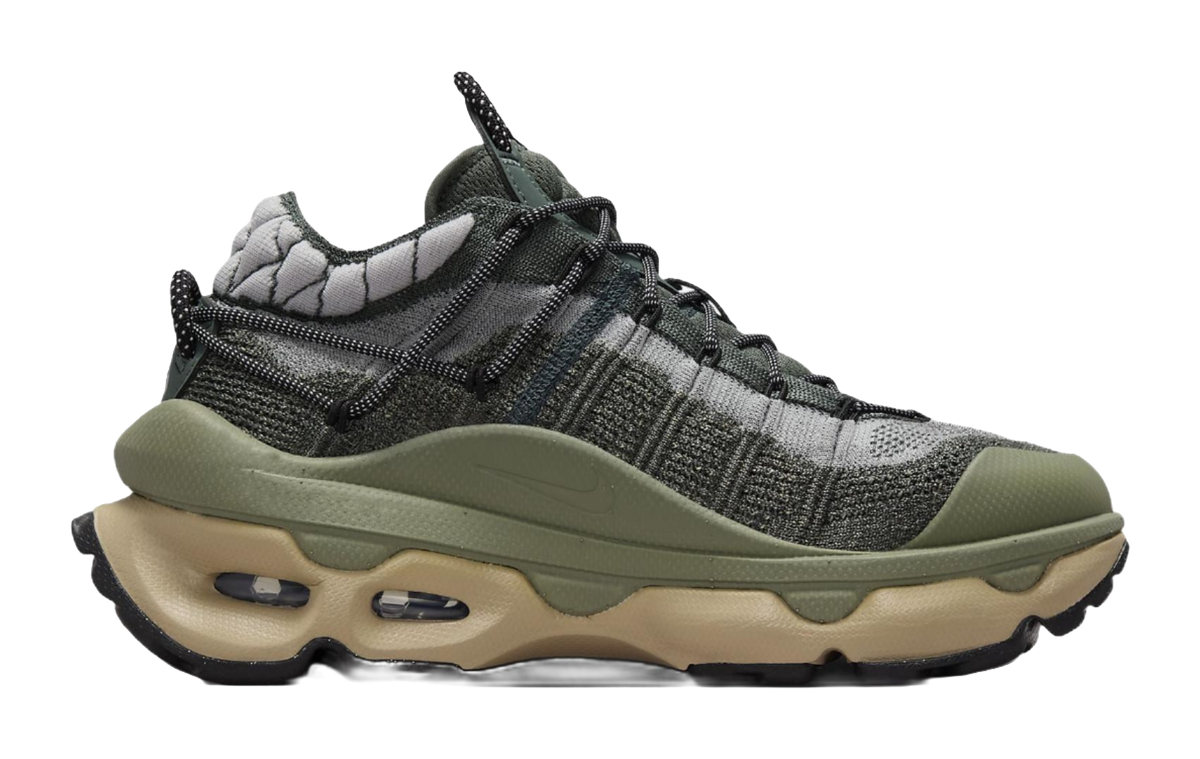 Nike Air Max Flyknit Venture Vintage Green Light Army Khaki Metallic Silver Womens  vjsneaker.com